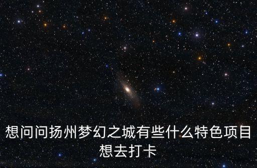 想問問揚(yáng)州夢(mèng)幻之城有些什么特色項(xiàng)目想去打卡