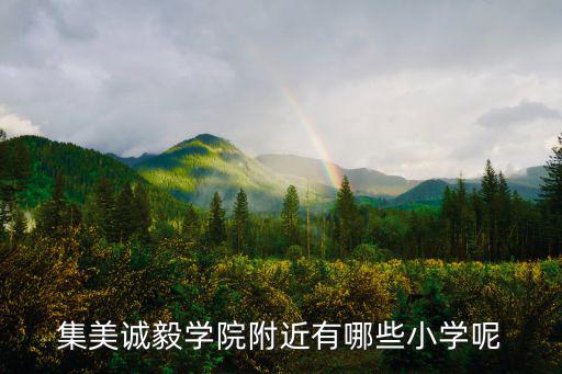 集美誠(chéng)毅學(xué)院附近有哪些小學(xué)呢