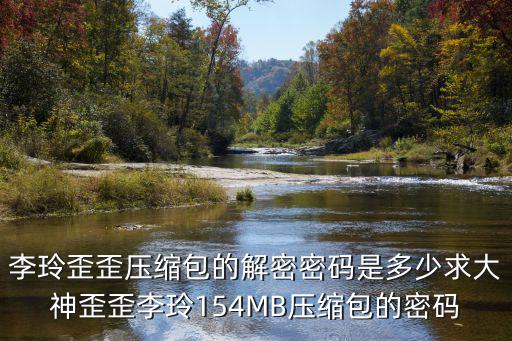 李玲歪歪壓縮包的解密密碼是多少求大神歪歪李玲154MB壓縮包的密碼