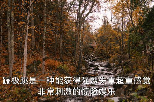 蹦極跳，蹦極跳是一種能獲得強烈失重超重感覺非常刺激的驚險娛樂