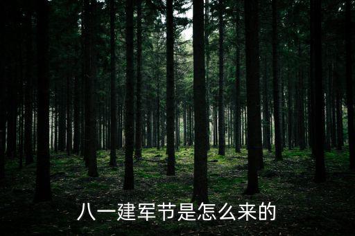 八一建軍節，81建軍節的來歷