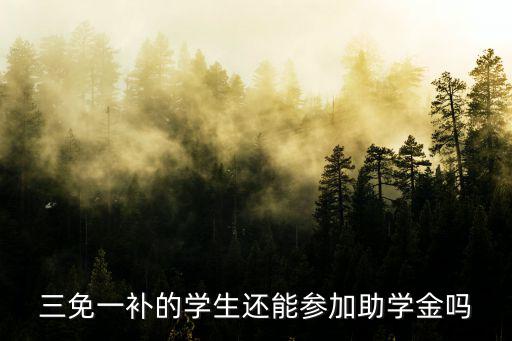 三免一補(bǔ)的學(xué)生還能參加助學(xué)金嗎