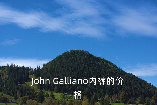 John Galliano內(nèi)褲的價格