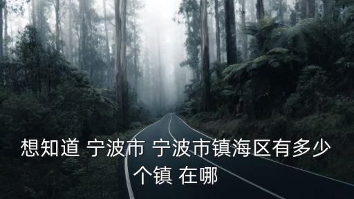 想知道 寧波市 寧波市鎮(zhèn)海區(qū)有多少個鎮(zhèn) 在哪