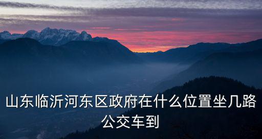 山東臨沂河東區政府在什么位置坐幾路公交車到