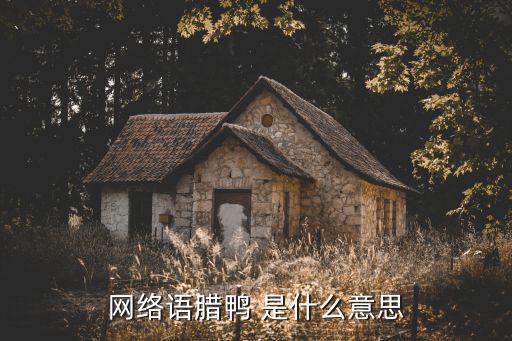 網絡語臘鴨 是什么意思