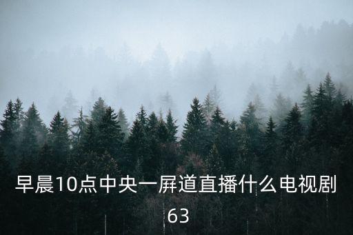 早晨10點中央一屛道直播什么電視劇 63