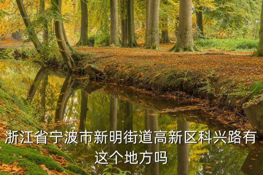 新明街道，浙江省寧波市新明街道高新區(qū)科興路有這個(gè)地方嗎