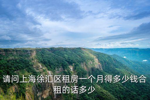 請問上海徐匯區租房一個月得多少錢合租的話多少