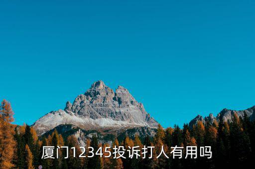 廈門12345投訴打人有用嗎