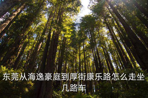 東莞從海逸豪庭到厚街康樂路怎么走坐幾路車
