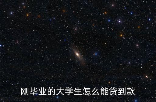 剛畢業的大學生怎么能貸到款
