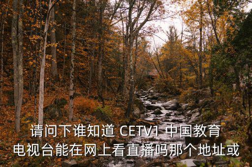 請(qǐng)問下誰知道 CETV1 中國教育電視臺(tái)能在網(wǎng)上看直播嗎那個(gè)地址或