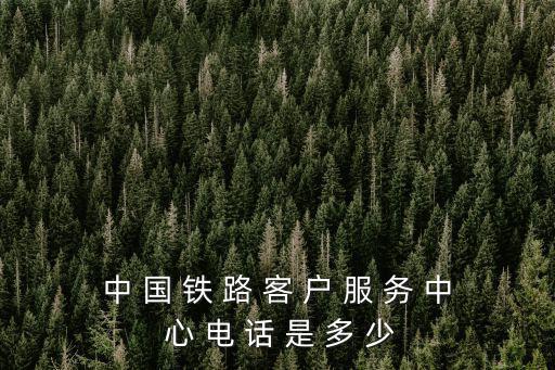 中 國 鐵 路 客 戶 服 務 中 心 電 話 是 多 少