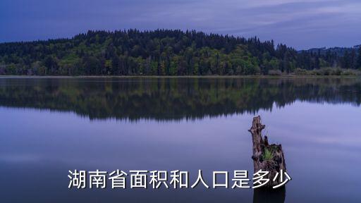 湖南省面積和人口是多少