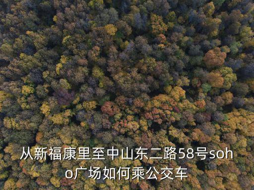 從新福康里至中山東二路58號soho廣場如何乘公交車