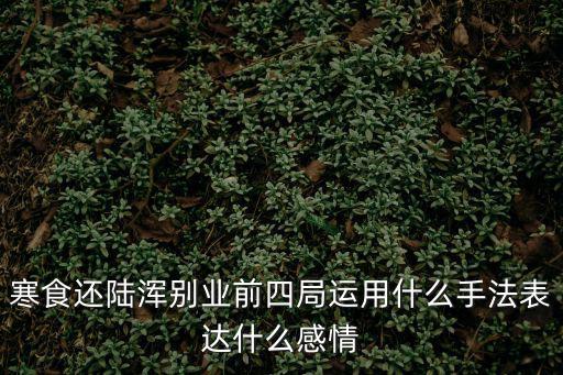 陸渾，寒食還陸渾別業前四局運用什么手法表達什么感情