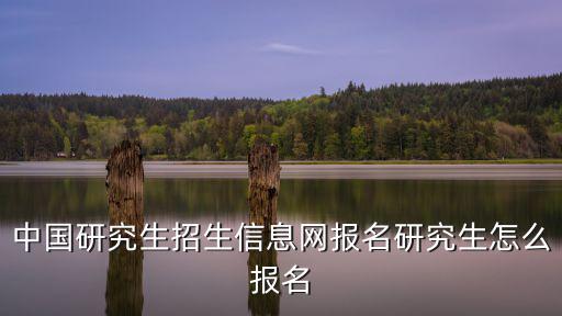 中國研究生招生信息網報名研究生怎么報名