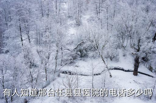 有人知道邢臺任縣縣醫(yī)院的電話多少嗎