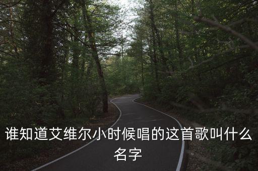 誰知道艾維爾小時候唱的這首歌叫什么名字