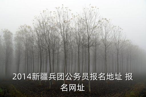 2014新疆兵團公務員報名地址 報名網址