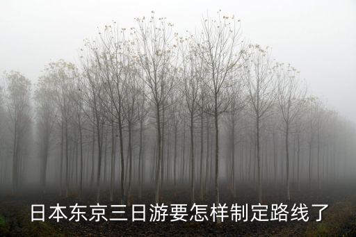 日本東京三日游要怎樣制定路線了