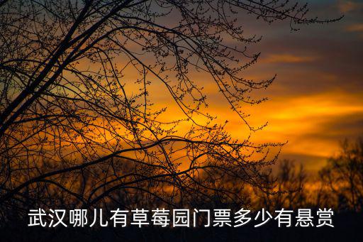 武漢哪兒有草莓園門票多少有懸賞