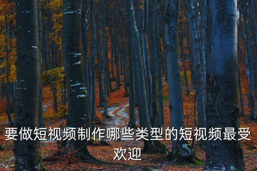 要做短視頻制作哪些類(lèi)型的短視頻最受歡迎