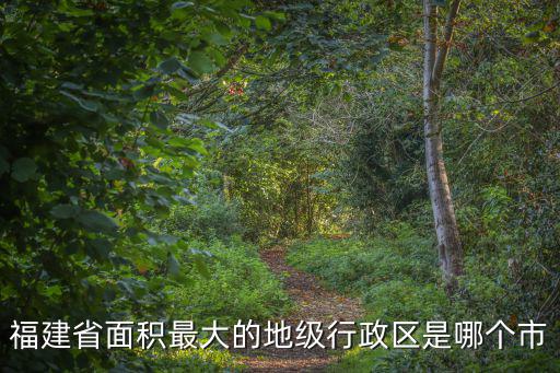 福建省面積最大的地級行政區是哪個市