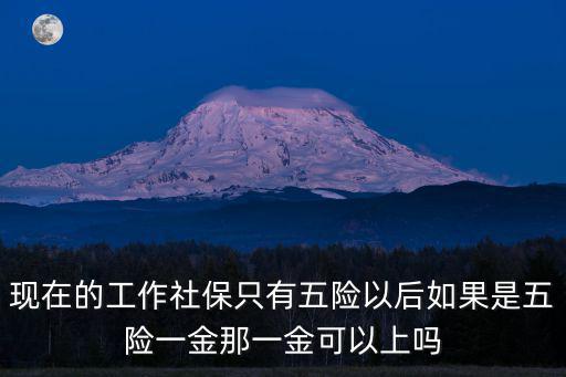 現在的工作社保只有五險以后如果是五險一金那一金可以上嗎