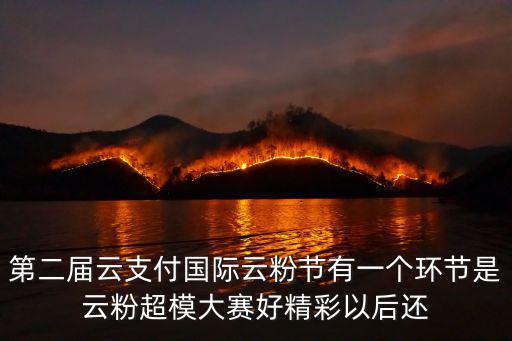 第二屆云支付國際云粉節有一個環節是云粉超模大賽好精彩以后還
