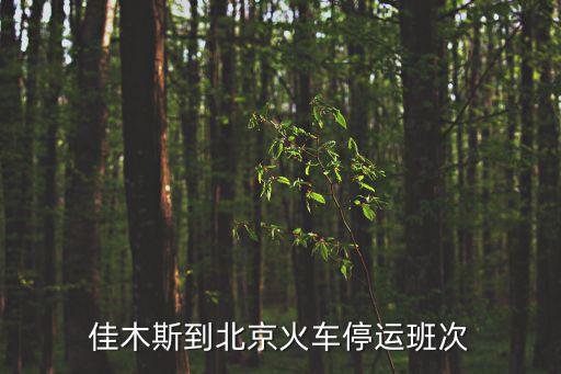佳木斯到北京火車停運班次