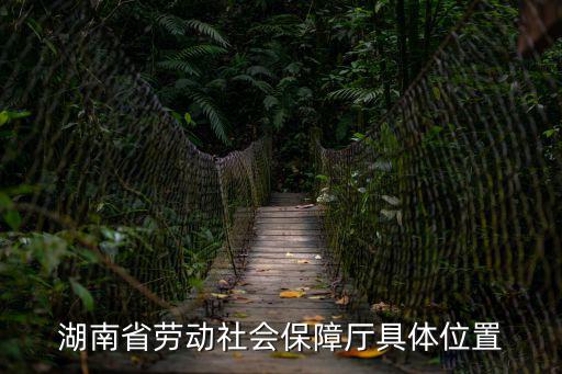 湖南省人社廳，湖南省勞動社會保障廳具體位置