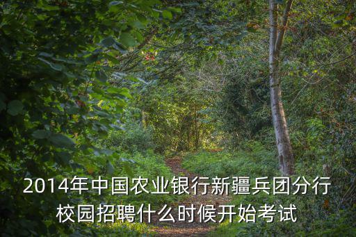2014年中國農(nóng)業(yè)銀行新疆兵團分行校園招聘什么時候開始考試