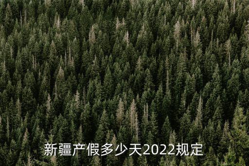 新疆產假多少天2022規定