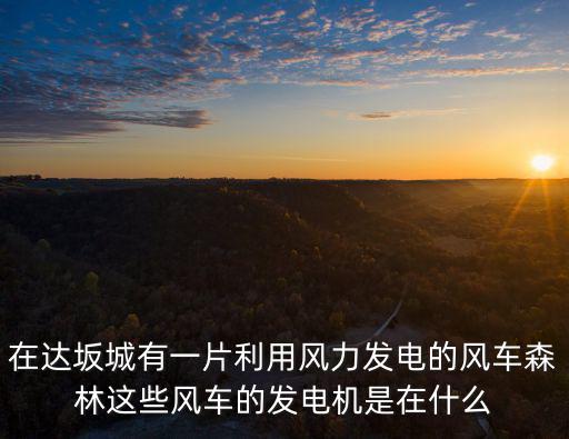 在達坂城有一片利用風力發電的風車森林這些風車的發電機是在什么