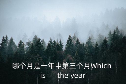 哪個月是一年中第三個月Which is      the year