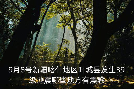 9月8號新疆喀什地區葉城縣發生39級地震哪些地方有震感