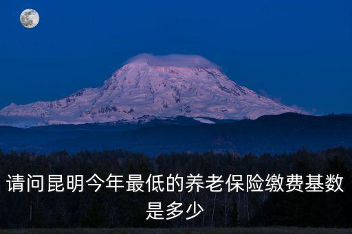 請問昆明今年最低的養老保險繳費基數是多少