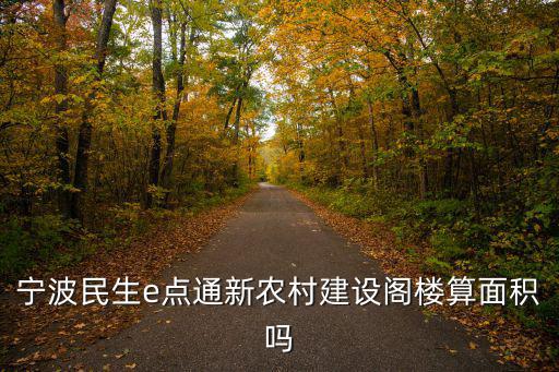 寧波民生e點(diǎn)通新農(nóng)村建設(shè)閣樓算面積嗎
