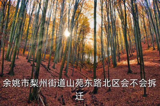 余姚市梨州街道山苑東路北區會不會拆遷