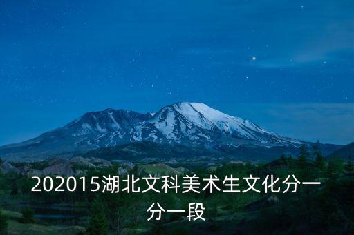 202015湖北文科美術(shù)生文化分一分一段