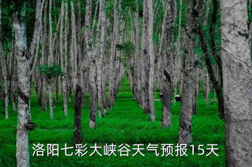 洛陽七彩大峽谷天氣預(yù)報15天