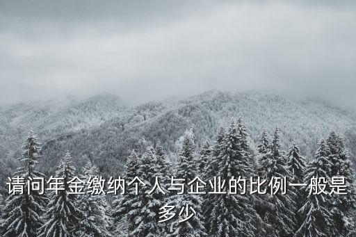 請問年金繳納個人與企業的比例一般是多少