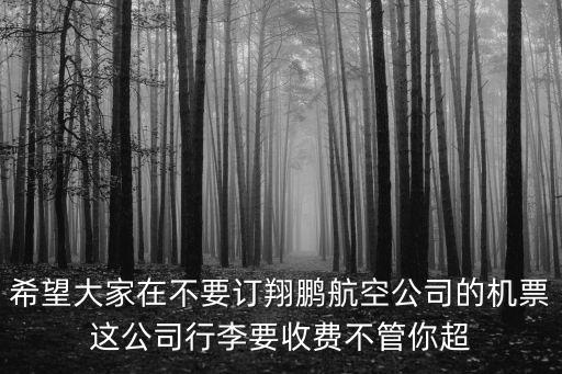 祥鵬航空行李托運收費，揭陽到綿陽的飛機祥鵬航空公司沒有免費行李額如果有20公斤的行
