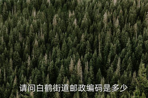 請問白鶴街道郵政編碼是多少