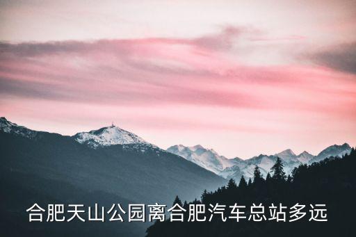 天山公園，合肥天山公園離合肥汽車(chē)總站多遠(yuǎn)