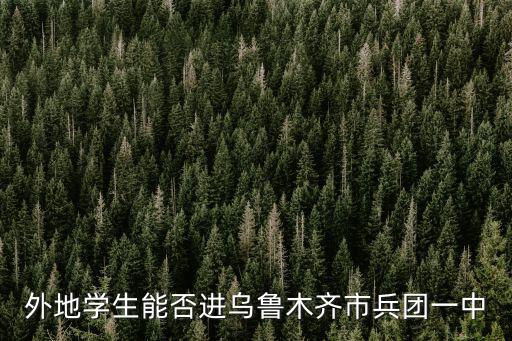 外地學生能否進烏魯木齊市兵團一中