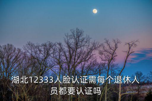 湖北12333人臉認證需每個退休人員都要認證嗎