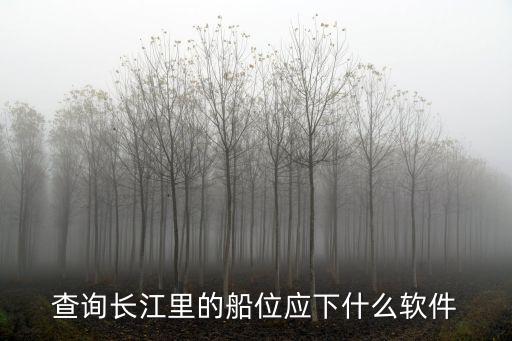 查詢長江里的船位應(yīng)下什么軟件